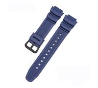 DKWOIS Bracelet compatible avec Casio G-Shock AQ-S810W AE-1000W SGW-400H/300H/500H W-735H W-216H MRW-200H Bracelet de montre en caoutchouc silicone 18 mm(Navy Blue B)