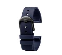 DKWOIS Bracelet de montre 20 mm/23 mm for homme et femme, compatible avec Cartier Santos 100 W20073X8 W20106X8 W2020008, bracelet en caoutchouc et silicone(Blue Black pin,23mm)
