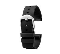 DKWOIS Bracelet de montre 20 mm/23 mm for homme et femme, compatible avec Cartier Santos 100 W20073X8 W20106X8 W2020008, bracelet en caoutchouc et silicone(Black silver pin,20mm)