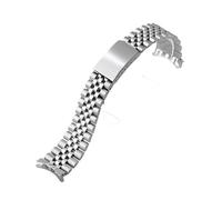 DKWOIS Bracelet de montre en acier inoxydable 18 mm 19 mm 20 mm 21 mm compatible avec Rolex for bracelet jubilé Bracelet en acier à extrémité incurvée Accessoires à boucle pliante(18mm)