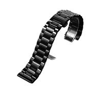 DKWOIS Bracelet de montre en acier inoxydable 24 mm for homme, compatible avec Casio PRG-600YB/PRG-650/PRW-6600 GA2000, noir et solide(C Black)