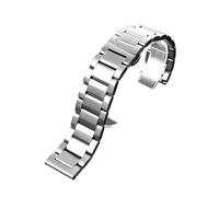 DKWOIS Bracelet de montre en acier inoxydable 24 mm for homme, compatible avec Casio PRG-600YB/PRG-650/PRW-6600 GA2000, noir et solide(A silver)