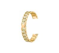 DKWOIS Bracelet de montre en acier inoxydable compatible avec la série Fiyta Flower Language for femme, bracelet en acier de 14 mm, LA802008LA805006(Gold)