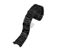 DKWOIS Bracelet de montre en acier inoxydable massif 22 mm 24 mm compatible avec les montres Tag Heuer Calera Series. Bracelet en acier argenté.(Svart,24mm)