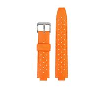 DKWOIS Bracelet de montre en caoutchouc compatible avec la montre LV Bouche surélevée Compatible avec la série Louis Vuitton Tambour Q1121 Bracelet dédié Hommes Femmes Q114k Bracelet de montre(Orange-