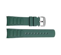 DKWOIS Bracelet de montre en caoutchouc compatible avec Mido Multifort TV M049.526, 22 mm, interface incurvée M049, accessoires de montre en silicone(Green-silver)