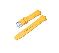 DKWOIS Bracelet de montre en caoutchouc fluoré compatible avec les bracelets de montre Citizen TSUYOSA Collection NJ0150 NJ0151ME FKM for hommes et femmes, bracelet coloré(Yellow)