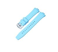 DKWOIS Bracelet de montre en caoutchouc fluoré compatible avec les bracelets de montre Citizen TSUYOSA Collection NJ0150 NJ0151ME FKM for hommes et femmes, bracelet coloré(Sky Blue)