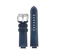 DKWOIS Bracelet de montre en cuir de vache modifié, compatible avec Casio GM-2100 GA2100 GA-2100 GM110 GA-110/120 GD-110, 24 x 16 mm(Blue-silver)