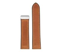 DKWOIS Bracelet de montre en cuir et silicone for homme Casio MDV-106 MDV-106D MDV-107 MTP-1374 MTP-1375 MTP-VD01 22 mm(Brown silver)