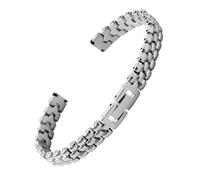 DKWOIS Bracelet de montre en maille for femme, boucle en acier inoxydable, bracelet ultra fin en acier, petite taille, largeur: 6mm, 8mm, 10mm, 12mm, 14mm, 16mm(Silver,12mm)