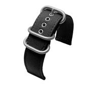 DKWOIS Bracelet de montre en nylon étanche à dégagement rapide for homme, compatible avec les montres Mido, Seiko, Citizen, Tissot, Hamilton, vert kaki(Black-steel buckle,20mm)