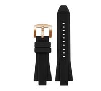DKWOIS Bracelet de montre en silicone compatible avec le bracelet Michael Kors Mk 8184 8729 9020 MK8152 MK9020 9026 8296 8445 Bracelet de montre for homme 29 x 13 mm Orange Bleu(Black-rose gold)