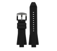 DKWOIS Bracelet de montre en silicone compatible avec le bracelet Michael Kors Mk 8184 8729 9020 MK8152 MK9020 9026 8296 8445 Bracelet de montre for homme 29 x 13 mm Orange Bleu(Black-black buckle)