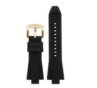 DKWOIS Bracelet de montre en silicone compatible avec le bracelet Michael Kors Mk 8184 8729 9020 MK8152 MK9020 9026 8296 8445 Bracelet de montre for homme 29 x 13 mm Orange Bleu(Black-gold buckle)