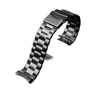 DKWOIS Bracelet de montre incurvé en acier inoxydable, Compatible avec Casio EFV-540 BEM501/506 EFB-660 BEM-506 ECB900, Bracelet for hommes 20mm 22mm(A black,22mm)