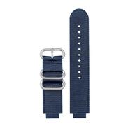 DKWOIS Bracelet de montre respirant en nylon 16 mm, compatible avec Casio GA900 GA700 GA-110 GA-100 GA-120, avec boucle en acier inoxydable(Blue Silver Buckle)