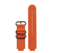 DKWOIS Bracelet de montre respirant en nylon 16 mm, compatible avec Casio GA900 GA700 GA-110 GA-100 GA-120, avec boucle en acier inoxydable(Orange black buckle)