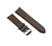 DKWOIS Bracelet de montre vintage fait main, 18 mm, 19 mm, 20 mm, 22 mm, 24 mm, style racing, en cuir gris, noir, marron, bleu, respirant et poreux.(Coffee 2,22mm)