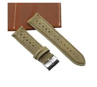 DKWOIS Bracelet de montre vintage fait main, 18 mm, 19 mm, 20 mm, 22 mm, 24 mm, style racing, en cuir gris, noir, marron, bleu, respirant et poreux.(Seat height 34 cm,18mm)