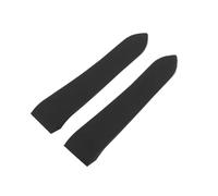 DKWOIS Compatible avec Cartier Santos 100 W2020007 Bracelet de montre en caoutchouc étanche 25 mm noir en silicone souple avec boucle en acier inoxydable.(Black not Buckle)