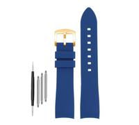 DKWOIS Compatible avec G-UCCI GC Bee Red Green 1474 Bracelet de montre en silicone YA1264033 Arc Mouth Bracelet en caoutchouc for homme et femme 20 mm 22 mm(Blue-gold,20mm)