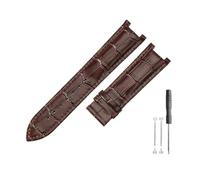 DKWOIS Compatible avec Gucci Hommes Femmes Guess Concave Interface Cuir véritable Boucle papillon en acier massif Ya133309 Cuir de vachette 2022 mm Bracelet de montre(Brown brown-No,22x13mm)