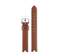 DKWOIS Compatible avec le bracelet de montre g-ucci Notch ya141401 ya141501 Bracelet de montre en cuir for femme GC Chaîne en cuir 12 mm 14 mm Bracelet souple(Brown-steel buckle,12mm)