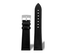 DKWOIS Compatible avec le bracelet de montre Swarovski Strass Série 1135989 5045371 rouge Blanc Rose Noir Bracelet de montre en cuir de vachette for femme Accessoires 21 mm(Black silver)