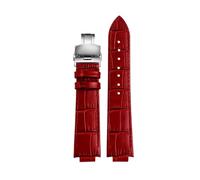 DKWOIS Compatible Avec Les Bracelets De Montre LV Et Louis Vuitton Tambour Q114k Et Q1121, Bracelet De Montre En Cuir De Vache À Dégagement Rapide, Surélevé, 18 X 10 Mm, 21 X 12 Mm(Red silver)