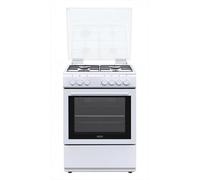 DL 664 EW Cuisinière à gaz avec four électrique, 4 brûleurs, 60 x 60 cm, blanc, classe énergétique A