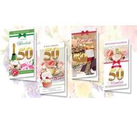 DL De Lux Carte d'anniversaire 50e anniversaire (10pcs)