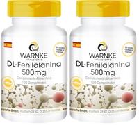 DL-Phénylalanine 500mg - 100 comprimés - Végan - Acide animé essentiel | Warnke Vitalstoffe - Qualité des pharmacies allemandes (Lot de 2)