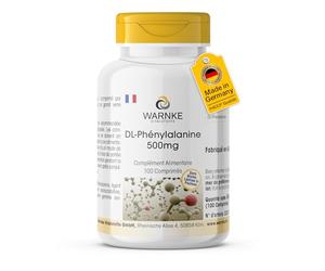 DL-Phénylalanine 500mg - 100 comprimés - Végan - Acide animé essentiel | Warnke Vitalstoffe - Qualité des pharmacies allemandes