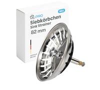 DL-pro Bonde à panier 82 mm avec tige de levage 8 x 47 mm 24 fentes compatible avec Blanco 125555 pour bonde d'évier