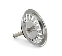 DL-pro Bonde à tamis d'évier Ø 81 mm avec tenon 8 x 50 mm, compatible avec Blanco 118150, 18 fentes, argent, métal, polie, moderne, amovible