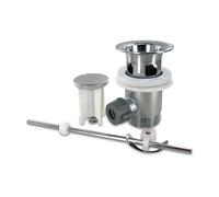 DL-pro Bonde d'écoulement 1 1/4" avec excentrique et bouchon chromé pour lavabo