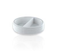 DL-pro Bouchon de fermeture filetage extérieur 1 1/2" blanc pour siphon en plastique