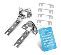 DL-pro charnières 00268698 pour réfrigérateur - remplace Bosch Siemens Neff Miele Whirlpool - 2 charnières + 4 cales - entraxe 30/35/42 mm - tournevis requis