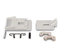 DL-pro Kit de poignée de porte pour Whirlpool Bauknecht 481949869162 - Ouvre-porte - Blanc - Complet avec nez de fermeture - Pour lave-linge, sèche-linge