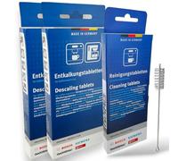 DL-pro Lot de 10 tablettes de nettoyage + 6 tablettes détartrantes pour machine à café Bosch Siemens 00311969 00311821