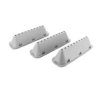 DL-pro Lot de 3 nervures de tambour 18,4x5,3x4 cm pour Indesit Hotpoint C00065463 Whirlpool Bauknecht 482000022670 Ensemble robuste de nervures de tambour avec 10 trous, blanc, pour machine à laver et