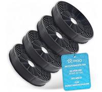 DL-pro Lot de 4 filtres à charbon actif de 160 mm de diamètre, compatibles avec Silverline AF100 AF 100 pour hotte aspirante