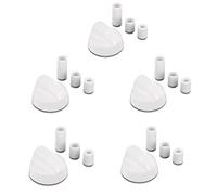 DL-pro Lot de 5 boutons rotatifs universels, Diamètre 42 mm, Poignée rotative avec adaptateurs de 6 mm et 8 mm, Boutons pour presque tous les cuisinières, plaques de cuisson, fours, plaques de cuisson