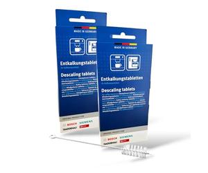 DL-pro Lot de 6 tablettes détartrantes pour machine à café Siemens Bosch 00311974 311974 TCZ8002 EQ Serie 2 x 3 brosses de nettoyage
