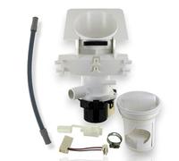 DL-pro Pompe de vidange pour machine à laver Whirlpool Bauknecht 481231028144 Plaset - Pompe magnétique avec tête de pompe, tamis - Tuyau de raccordement pour machine à laver WA WAK WAS