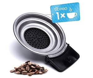 DL-pro Porte-dosette Adaptateur dosette Support dosette pour 1 tasse Accessoire pour machine à café cafetière compatible avec Philips 422225944210 422225944211 CRP100/01 CRP10001