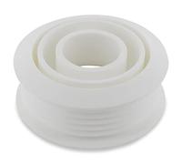 DL-pro Raccord de tuyau de chasse WC 28-44 mm - Raccord en plastique 55 mm - Noir