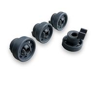 DL-pro Set de 4 Roulettes pour panier de lave-vaisselle supérieur compatible avec Bosch Siemens 00424717 424717 Küppersbusch 424090 Whirlpool 481252878025 Indesit Ariston Hotpoint C00481565
