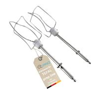 DL-pro Set fouet pour Tefal prep'line 8141, 8142, batteur XJ-901301, SS-989633, Moulinex - Fouet droit & gauche, longueur 183 mm